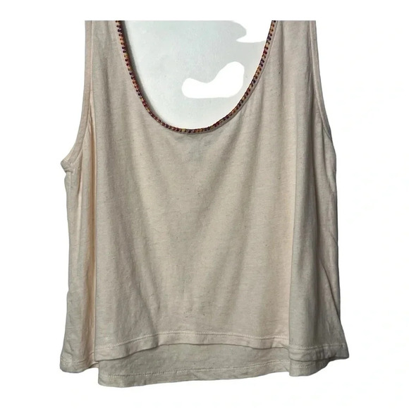 1619. FREE PEOPLE INTIMATELY SLEEVELESS TANK TOP SIZE SMALL EMBROIDERED TRIM - Picture 9 of 10